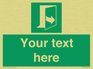 Custom sign safe condition door opens pulling left hand side